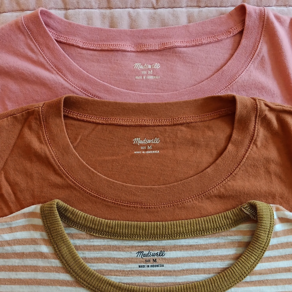 3 Madewell 100% Cotton Tees